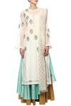 Shop_Joy Mitra_White Embroidered Kurta Skirt Set For Women_Online_at_Aza_Fashions