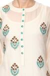 Joy Mitra_White Embroidered Kurta Skirt Set For Women_at_Aza_Fashions