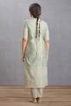 Shop_Torani_Green Cotton , Organza, Handwoven Chanderi Jaituni Nitara Kurta Set _at_Aza_Fashions