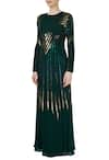 Buy_Huemn_Green Embellished Gown  _Online_at_Aza_Fashions