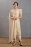 Buy_Torani_White Dori Work Round Mogra Ojal Kurta Set _at_Aza_Fashions