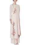 Priyam Narayan_Pink Powder Thread Embroidered Kurta Set _Online_at_Aza_Fashions