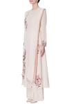 Buy_Priyam Narayan_Pink Powder Thread Embroidered Kurta Set _Online_at_Aza_Fashions