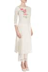 Rajat & Shraddha_White Ivory Striped Kurta With Pants  _Online_at_Aza_Fashions