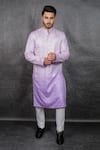 Buy_Kasbah_Purple Georgette Embroidered Mirror Work Ombre Kurta _at_Aza_Fashions