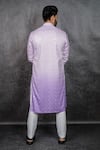 Shop_Kasbah_Purple Georgette Embroidered Mirror Work Ombre Kurta _at_Aza_Fashions