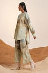 Shop_Cord_Beige Cotton Printed Alpine Band Top Stitch Tunic And Pant Set _Online_at_Aza_Fashions