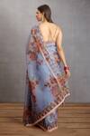 Shop_Torani_Blue Silk Organza Samsara Leila Saree _at_Aza_Fashions