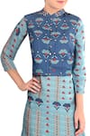 Buy_Soup by Sougat Paul_Blue Sky Printed Jacket Dress For Women_Online_at_Aza_Fashions