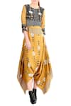 Buy_Soup By Sougat Paul_Yellow Round Printed Asymmetric Jumpsuit _at_Aza_Fashions