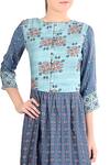 Buy_Soup by Sougat Paul_Blue Printed Gown  _Online_at_Aza_Fashions