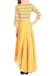 Shop_Soup by Sougat Paul_Yellow Printed Midi Dress_at_Aza_Fashions