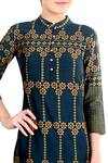 Buy_Soup by Sougat Paul_Blue Teal Printed Kurta Set  _Online_at_Aza_Fashions