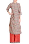Soup By Sougat Paul_Red Printed Kurta Set _Online_at_Aza_Fashions