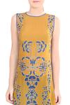 Buy_Soup by Sougat Paul_Blue Mustard And Printed Kurta Set For Women_Online_at_Aza_Fashions