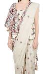 Buy_Nikasha_White Cotton One Shoulder Blouse And Dhoti Pant Set_Online_at_Aza_Fashions