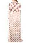 Shop_Nikasha_Beige Crepe Boat Printed Cowl Drape Dress _at_Aza_Fashions