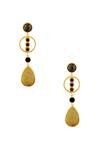 Buy_Masaya Jewellery_Black Stones Embellished Drops_at_Aza_Fashions