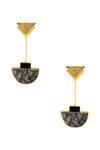 Buy_Masaya Jewellery_Black Stone Highlighted Earrings _at_Aza_Fashions