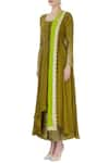 Buy_Priyanka Jain_Olive Green Embellished Palazzo Set _Online_at_Aza_Fashions