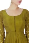 Priyanka Jain_Olive Green Embellished Palazzo Set _at_Aza_Fashions