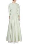 Shop_Priyanka Jain_White Ivory Maxi Dress With Mint Green Jacket _at_Aza_Fashions