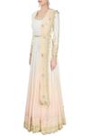 Buy_Priyanka Jain_Ivory And Peach Ombre Kurta Set With Embroidery _Online_at_Aza_Fashions