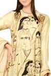 Neha & Tarun_Gold Light Embroidered Kurta Set For Women_Online_at_Aza_Fashions