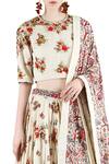 Nikasha_Beige Embroidered Lehenga Set For Women_Online_at_Aza_Fashions