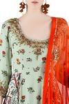 Buy_Nikasha_Green Round Printed Anarkali Set For Women_Online_at_Aza_Fashions