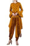 Buy_Nikasha_Yellow Mustard Printed Pant Set _at_Aza_Fashions