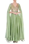 Buy_Neha Khullar_Green Pastel Embellished Anarkali Gown _at_Aza_Fashions