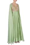 Neha Khullar_Green Pastel Embellished Anarkali Gown _Online_at_Aza_Fashions