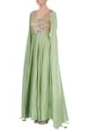 Buy_Neha Khullar_Green Pastel Embellished Anarkali Gown _Online_at_Aza_Fashions