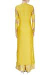 Shop_Neha Khullar_Yellow Embroidered Kurta Set For Kids_at_Aza_Fashions