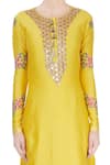 Neha Khullar_Yellow Embroidered Kurta Set For Kids_at_Aza_Fashions