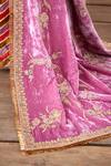 Buy_Torani_Pink Velvet And Crepe Print & Embroidery Ruzava Nadira Doshala  _Online_at_Aza_Fashions