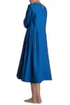 Shop_MATI_Cobalt Blue Midi Dress_at_Aza_Fashions