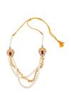 Buy_Posh By Rathore_White Kundan Multiple Chain Necklace _at_Aza_Fashions