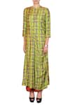 Buy_Nautanky_Lime Green And Orange Salwar Suit_at_Aza_Fashions