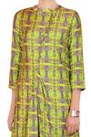 Buy_Nautanky_Lime Green And Orange Salwar Suit_Online_at_Aza_Fashions