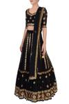 Buy_Esha Koul_Black Embroidered Lehenga Set For Women_Online_at_Aza_Fashions