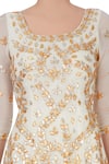 Esha Koul_White Off Embellished Backless Lehenga Set For Women_at_Aza_Fashions