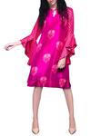Buy_Myoho_Hot Pink Printed Dress_at_Aza_Fashions