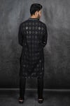 Shop_Kasbah_Black Georgette Hand Embroidered Chikankari Kurta Set _at_Aza_Fashions