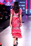 Shop_Mr. Ajay Kumar_Pink Magenta Printed Midi Dress For Women_at_Aza_Fashions
