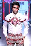 Mr. Ajay Kumar_White 100% Luxe Cotton Printed Shirt  _Online_at_Aza_Fashions