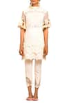 Buy_Nitya Bajaj_White Lace Embroidered Kurta Set For Women_at_Aza_Fashions