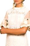 Nitya Bajaj_White Lace Embroidered Kurta Set For Women_Online_at_Aza_Fashions