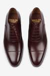 Shop_Bridlen_Maroon Straight Tip Oxford Shoes  _at_Aza_Fashions